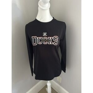 New Levelwear‎ Anaheim Ducks NHL Black Long sleeve T-shirt  Womens Small